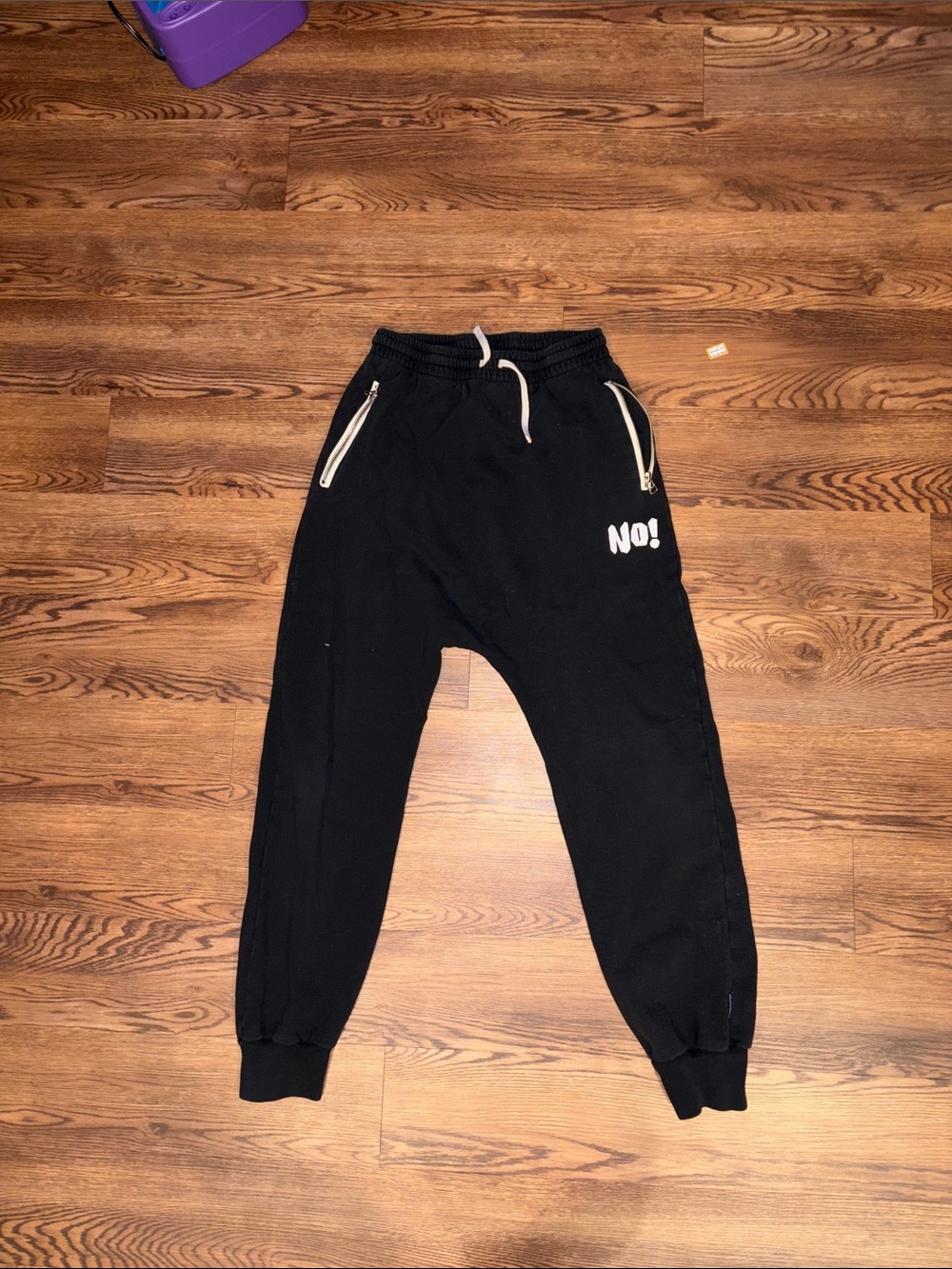 Nununu Kids Black NO! Graphic Pants